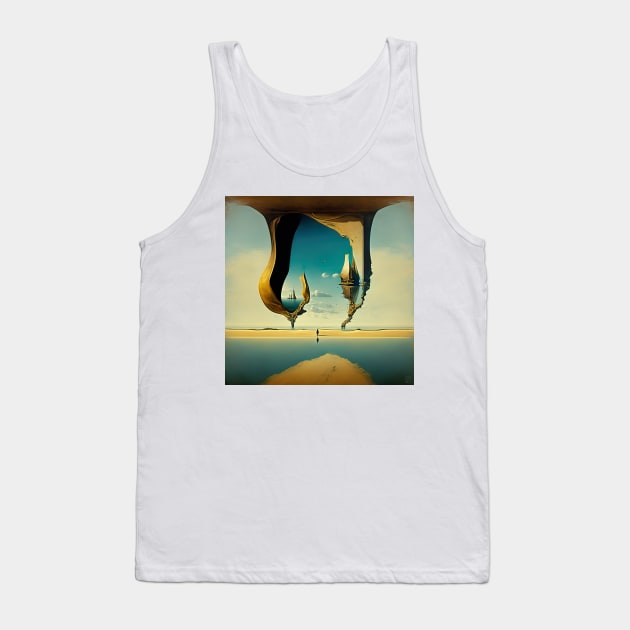 [AI Art] Distant escape, inspired by the works of a surrealist master Tank Top by Sissely